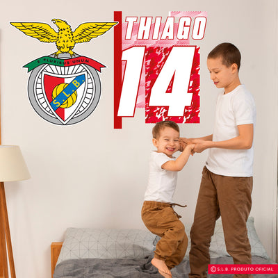 Autocolante de Parede Personalizado do Benfica FC para Crianças