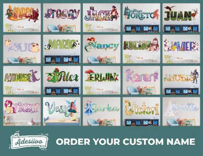 Luigi Custom Name Wall Decal - Personalized Name Sticker Vinyl Removable - Kids Wall Decoration Room - Customize your name