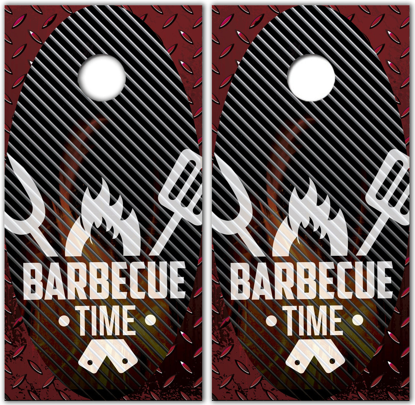 Barbecue Time Custom Cornhole Wraps Decal Sticker