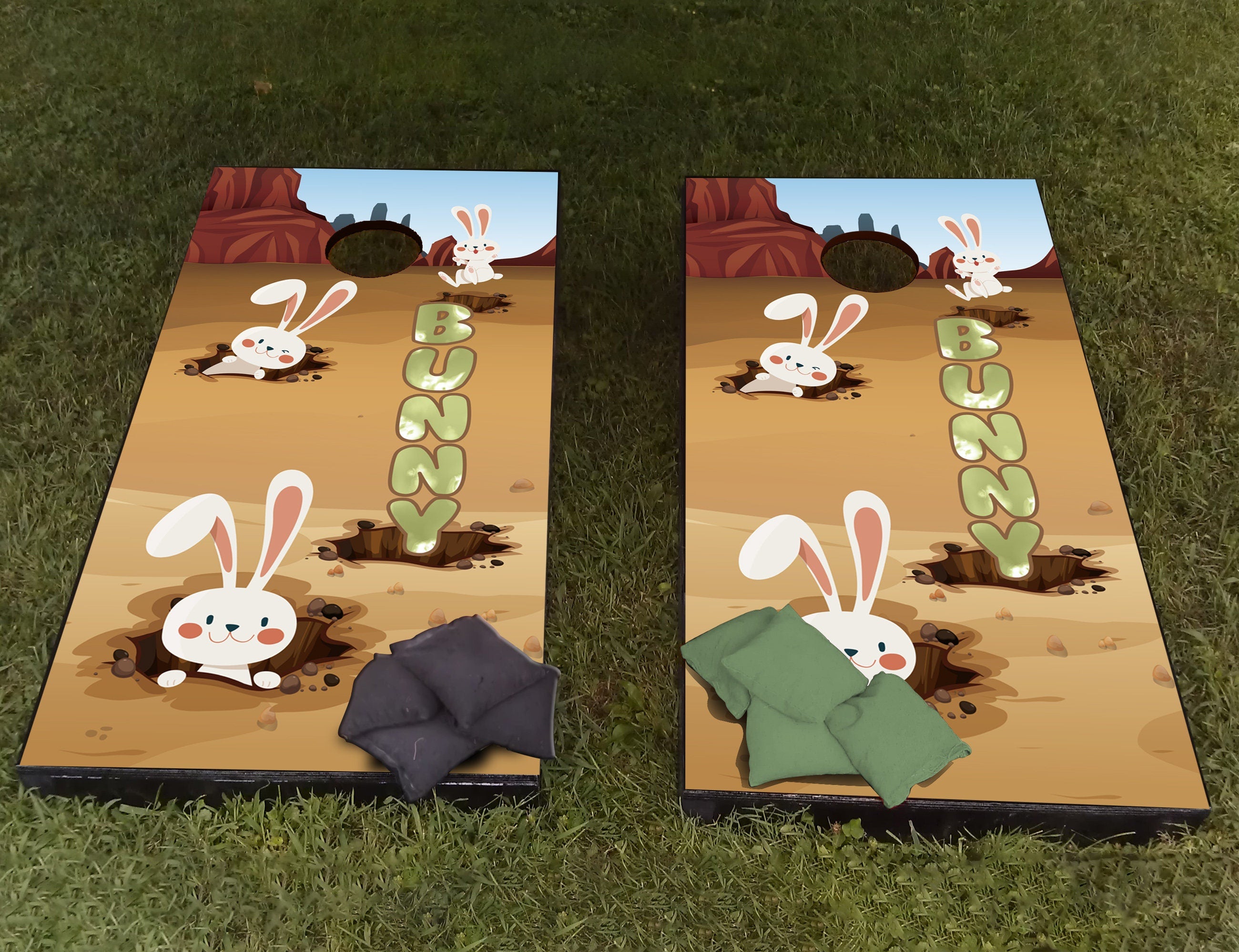 Bunny Custom Cornhole Wraps Decal Sticker