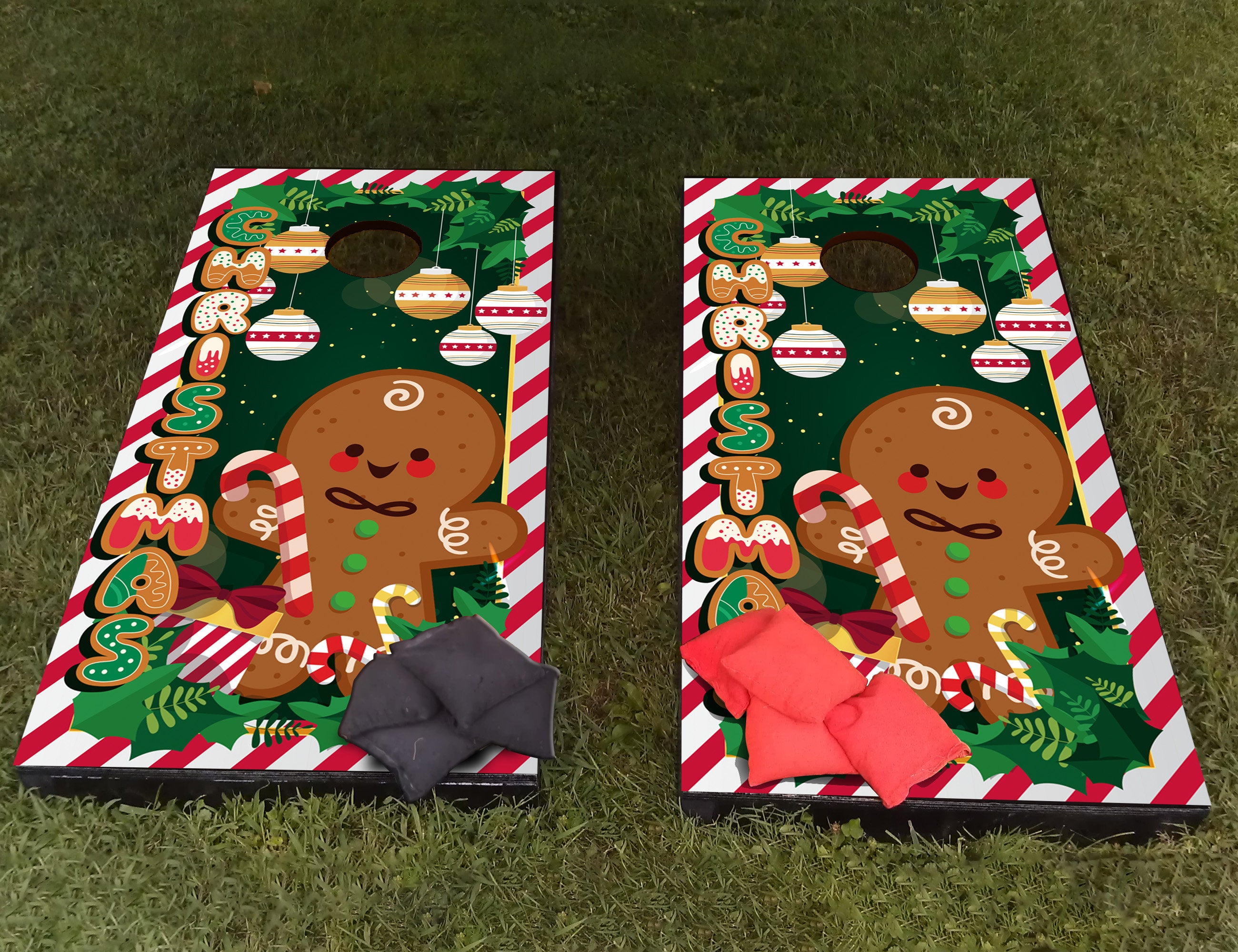 Christmas Day Cornhole Vinyl Wrap Decal Sticker