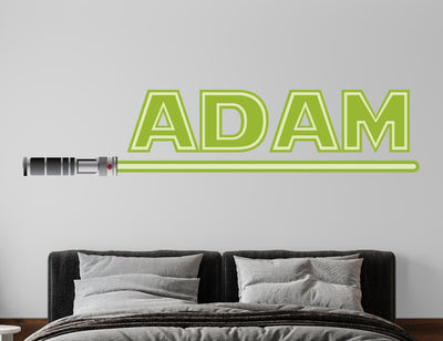 Sword Wall Decal Custom Name for Boys - Wall Stickers for Boys Bedroom Decor - Galaxy Wall Decals Art Personalized Room - Blade Wall Decor