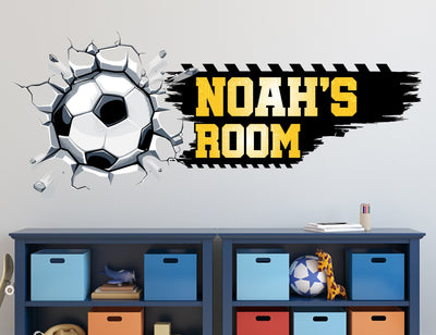 Name Soccer Wall Decals for Boys Room Decor - Soccer Personalized Name for Baby Nursery - Soccer Wall Decal for Boys Room - Custom Art