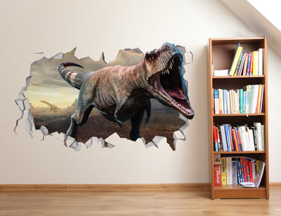Decalque de parede de dinossauro - Adesivo de dinossauro para crianças Decalque de parede - Decalque de parede T Rex - Decalques de parede de dinossauro - Adesivos de dinossauro fofos para decoração de quarto