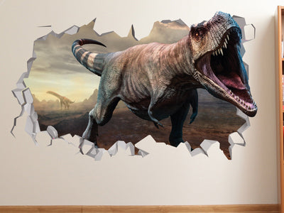 Decalque de parede de dinossauro - Adesivo de dinossauro para crianças Decalque de parede - Decalque de parede T Rex - Decalques de parede de dinossauro - Adesivos de dinossauro fofos para decoração de quarto