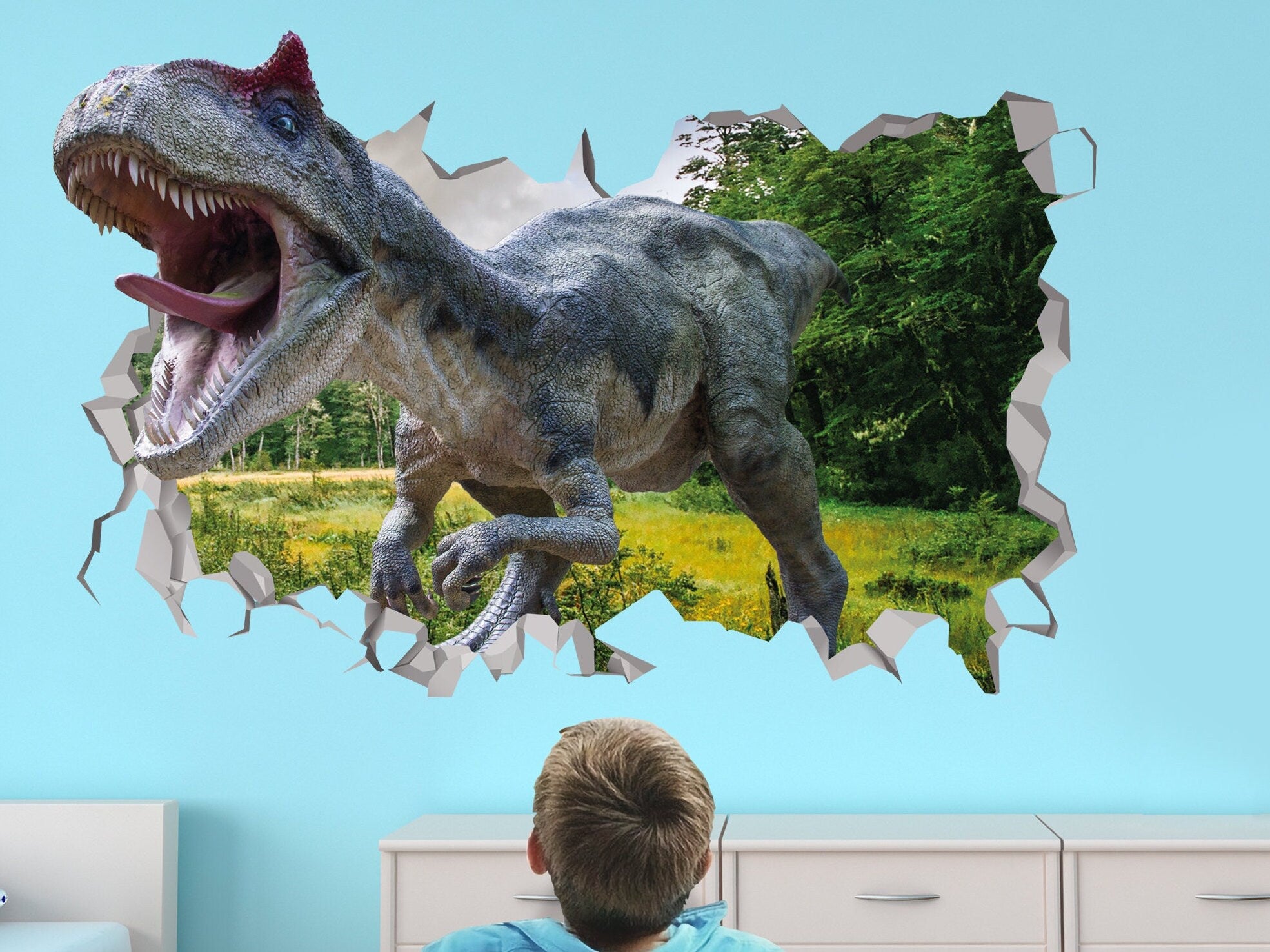 Dinosaur Wall Decal - T Rex Dinosaur 4k Decor