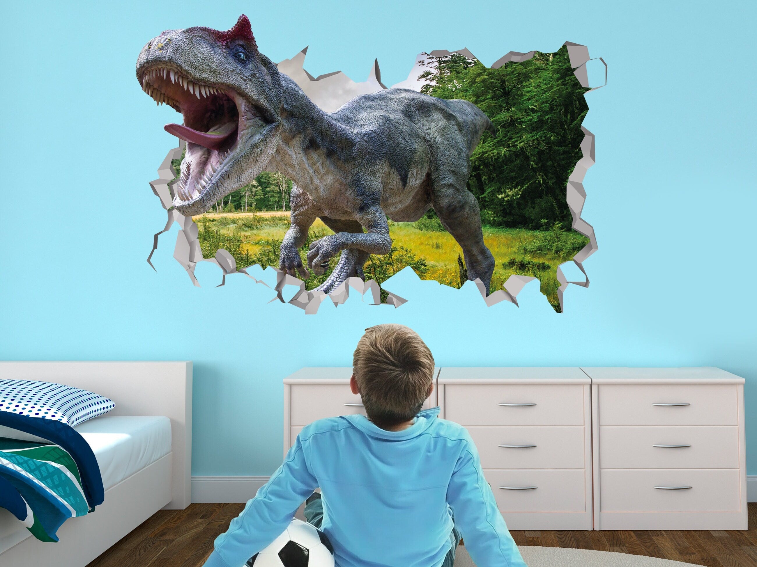 Dinosaur Wall Decal - T Rex Dinosaur 4k Decor