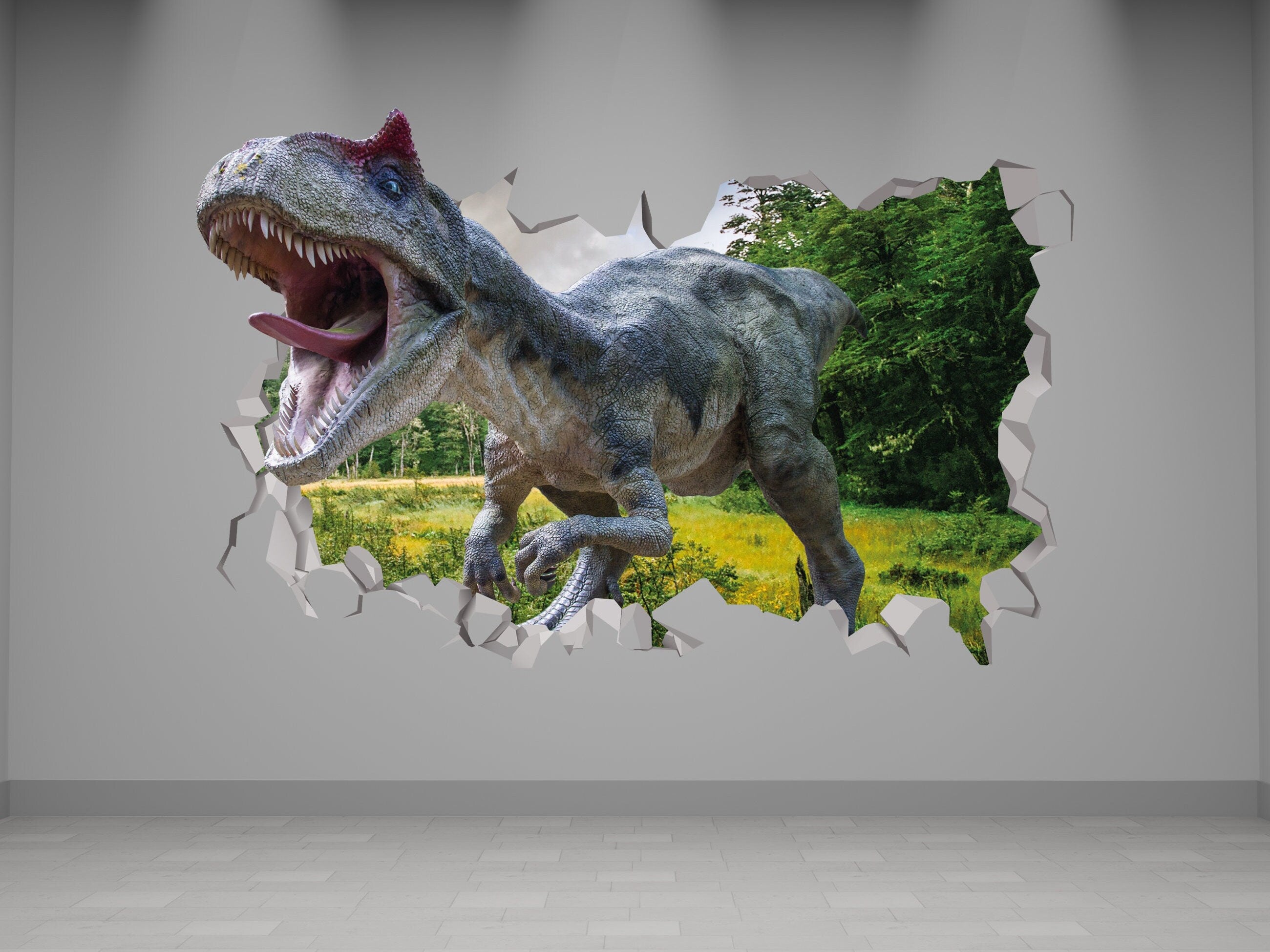 Dinosaur Wall Decal - T Rex Dinosaur 4k Decor