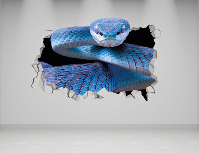 Blue Snake Sticker - Scary Animal Sticker