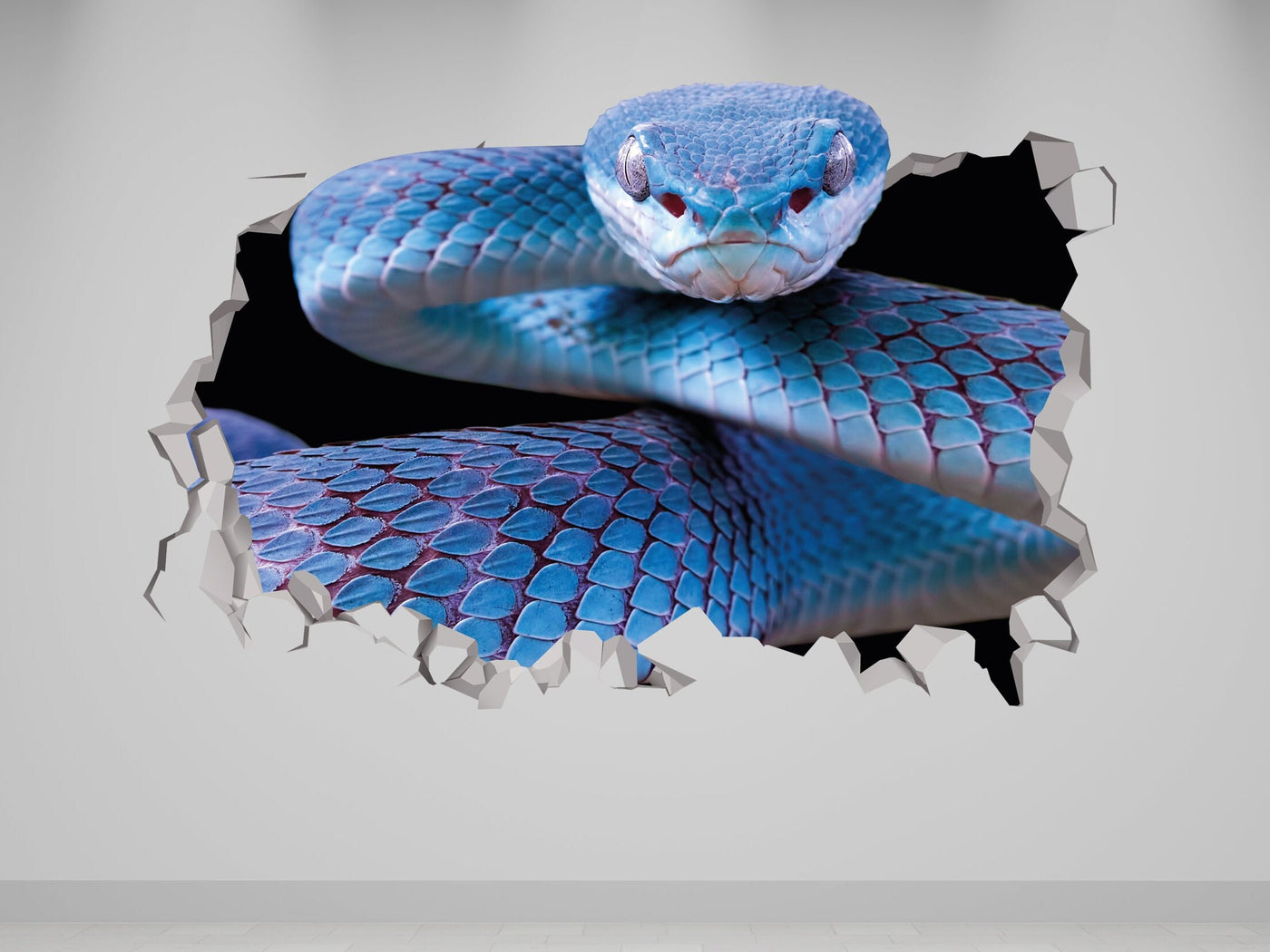 Blue Snake Sticker - Scary Animal Sticker