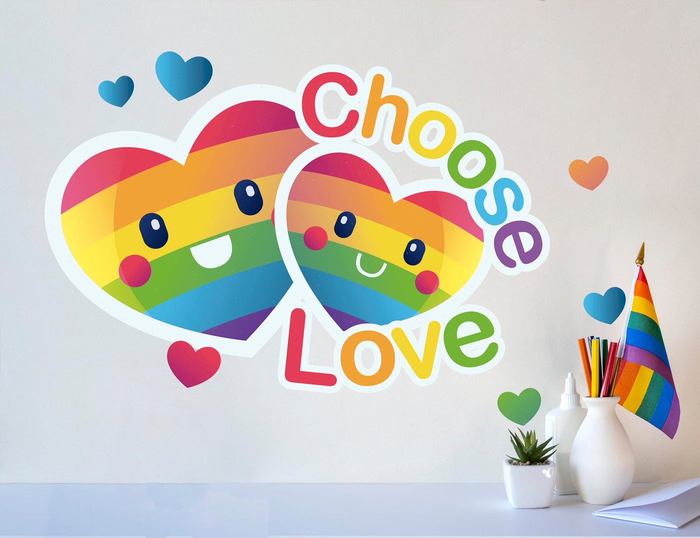 Choose Love Wall Decal for Room - Inclusive Office Decals
