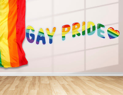 Gay Pride Wall Decal for Room - Inclusive Office Decals - Celebrating Diversity Wall Decals - Pride Month Tribute Dorm Decals